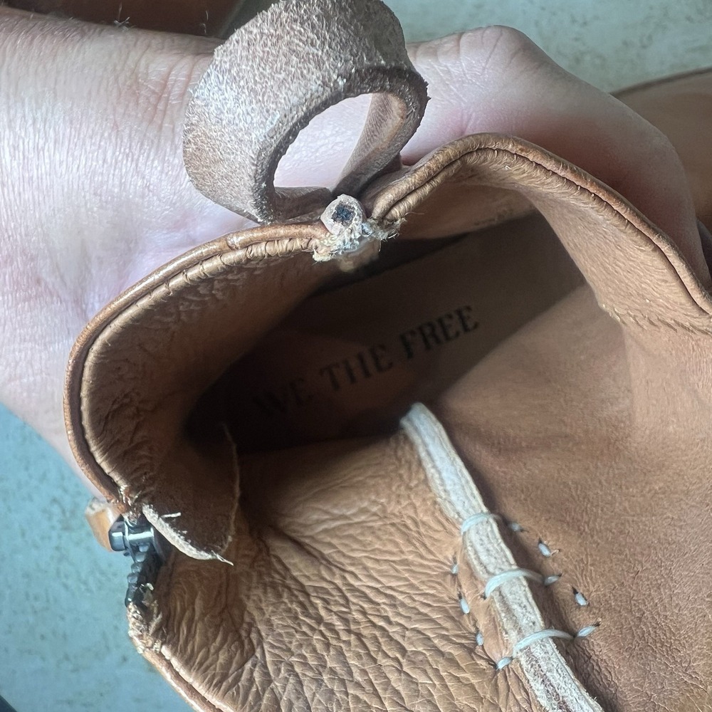 We The Free Brown Leather Western Ankle Boots - Picture 5 of 12